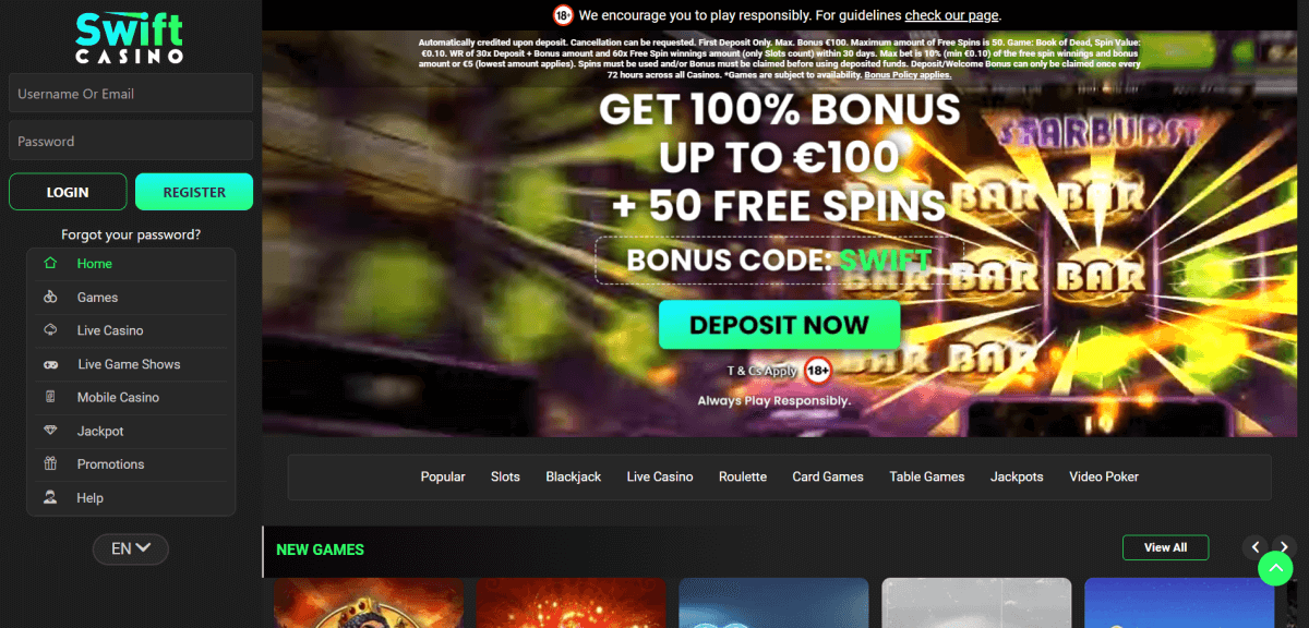 Opdag Verdenen af Swift Casino – Hurtig, Sikker og Underholdende Spiloplevelse